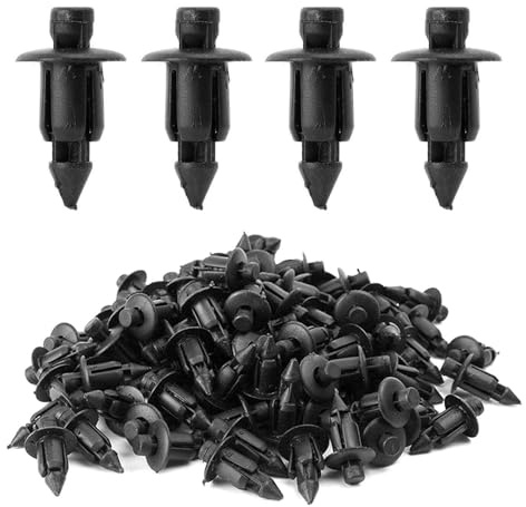100 Morceaux De Clips De Fixation en Plastique Noir, Clips De Fixation des Voitures, Remplacement des Pièces Automobiles, Adaptés Aux Panneaux De Porte, Aux Ailes, À des Pare-Chocs.