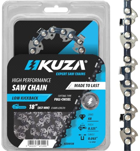 Premium 45 cm Chainsaw Chain 18 Inch 0.325 Inch .063 Inch 68TG Suitable for STI HL, Husqvarna, Trilink