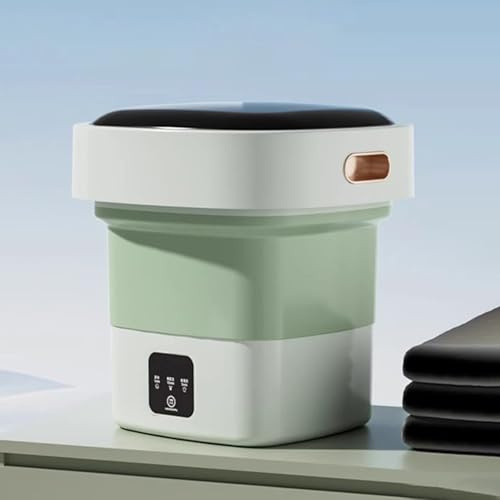 7L Mini Lavatrice Portatile con Centrifuga, Lavatrice da Campeggio, Piccola Lavatrice da Viaggio, Lavatrice Pieghevole, per Casa/Viaggio/Campeggio/Vestiti(Green)