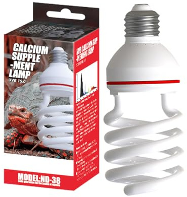 UVB-Lampa För Reptiler - Värmelampa För Sköldpaddor | 26W UVB-Lampa Med Dagsljus För Sköldpadda, Orm, Gecko Terrarium & Akvarium Habitat