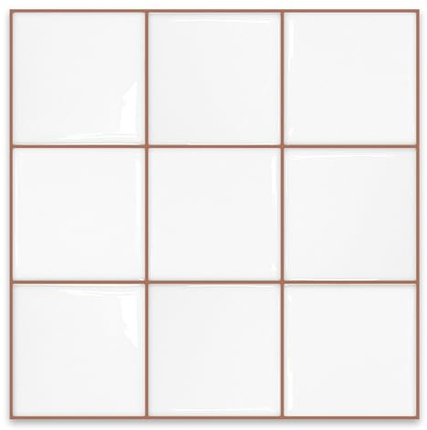 Alwayspon 10 Sheet 30cm/12inch White and Caramel Brown Subway 3D Self Adhesive Wall Tile Sticker Transfers, Peel and Stick Waterproof Splashback Stick on Tile Decals for Kitchen Bathroom Wall