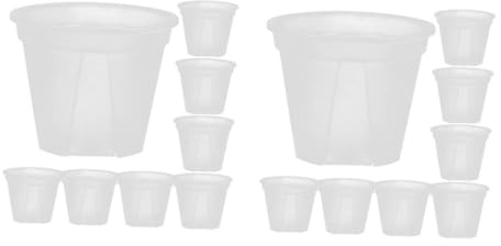ibasenice 20 Piezas Macetas Transparentes de Plástico para Plantas con Orificios de Drenaje Macetas Claras para Suculentas Cactus y Flores para Jardín Interior y Exterior