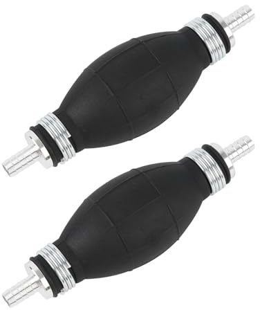 2 Pezzi Pompa per Estrazione Manuale Carburante, Pompa Manuale Carburante 8 mm, Pompetta Manuale Aspirazione, Gasolio Pompetta, Pompa a Bulbo per Gasolio, Benzina e Acqua, Adatta per Auto, Navi, Moto