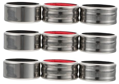 WEKADRIN 9 Stück Teiliges Wein Tropfring Auslaufsichere Weinflaschen Ringe mit Polyester Innenfutter Wiederverwendbar Tropfstopper und Flaschendekor für Bar und Zuhause