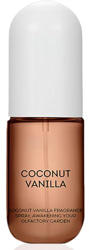 Coconut Vanilla Body Spray for Women, Long-Lasting Fragrance Mist with Light Scent for Skin & Hair Care