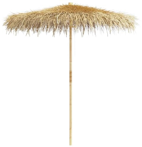 Solivagant Parasol Tiki avec auvent en Feuille de bananier 150 cm Bambou,(10.9 KG)
