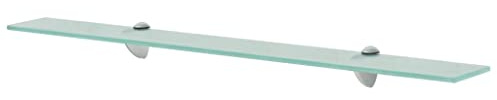 vidaXL Wand Regal Glasregal Glasboden Glasablage Badregal Glas 80x10 cm 8 mm
