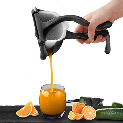 H&RB Squeezer di Alluminio del Limone della Singola pressa Resistente, spremiagrumi della Frutta della pressa della Mano, spremiagrumi della Stampa Manuale, Nero