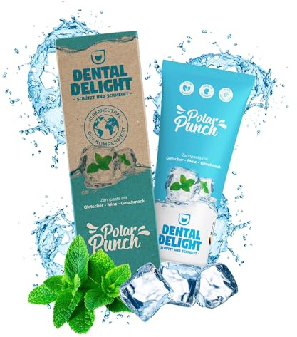 DENTAL DELIGHT Polar Punch Zahnpasta (TESTSIEGER), Vegane Zahnpasta mit Geschmack, Zahncreme (Minze, 1er Pack)