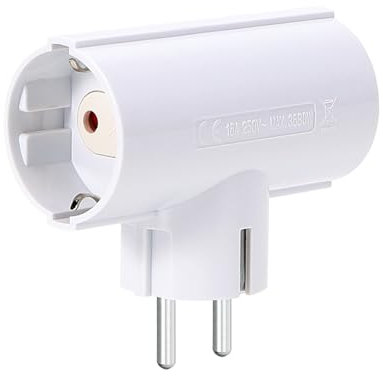 Aigostar Presa Shuko Doppia,Presa Multipla con Protezione Bambini,Adattatore Schuko 2P+T 16 A Combinata Standard Tedesco e Francese,Bianco