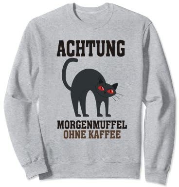 Cuillère du matin sans café, longue couche, chat. Sweatshirt