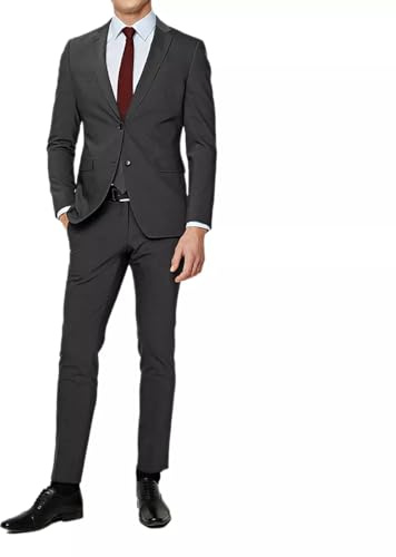 N+1 Abito Uomo Giacca e Pantalone Elegante Completo Taglie Forti Primavera Estate Conformato Calibrato 60 62 64 66 68 70 72 74 (IT, Numero, 60, Regular, Regular, Grigio Scuro)