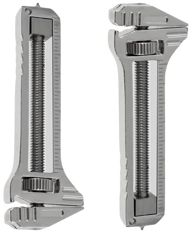 2 mini multiherramienta 6 en 1, llave inglesa portátil, multiherramienta con cortador, destornillador plano/cruzado, abrebotellas y limas, llave ajustable, rompevanas urgente de coche para viajes,