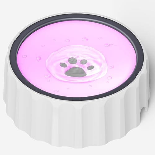 FORWH Gamelle d'eau pour chiens et petits animaux - Sans déversement - 2 l - Distributeur de grande capacité antidérapant - Anti-éclaboussures - Gamelle d'eau pour chiens et chats - Rose