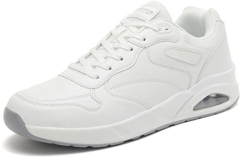 AX BOXING Scarpe Uomo Air Scarpe da Ginnastica Tennis Respirabile Running Scarpe Sportive Leggero Palestra Taglia 41-46 EU (Bianco,44 EU)