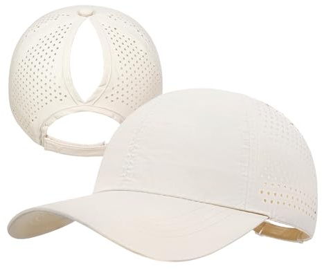 PivotWing Basecap Damen Leicht Atmungsaktiv Sonnenschutz Cap Damen Pferdeschwanz Polyester Kappe Damen für Sports