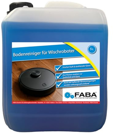 FABA Bodenreiniger für Wischroboter Reinigungsmittel Konzentrat duftend 5 Liter
