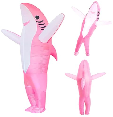 Inflatable Shark Costume for Adult Halloween Costume Funny Blow Up Shark Costumes Fancy