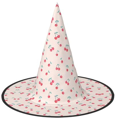 ZHAOUR 2 sombreros de Halloween – Bonito estampado de cereza roja dulce para decoración de fiestas, cosplay, juegos de rol, carnaval, disfraces de disfraces