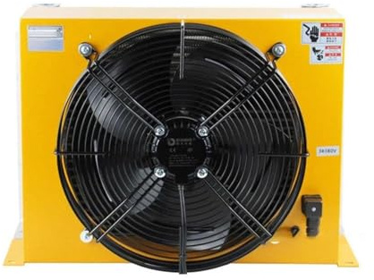 Ventilateur Soufflant, Refroidisseur d'air AH1417 Station hydraulique Échangeur de chaleur refroidi par air Radiateur de refroidisseur d'huile hydraulique(AH1417-DC12V)