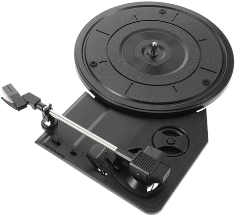 NOLITOY Giradischi in Vinile Movimento Grammofono Retrò e Altoparlanti Integrati Per Musica Chiara e Pura Design Classico e Resistenza