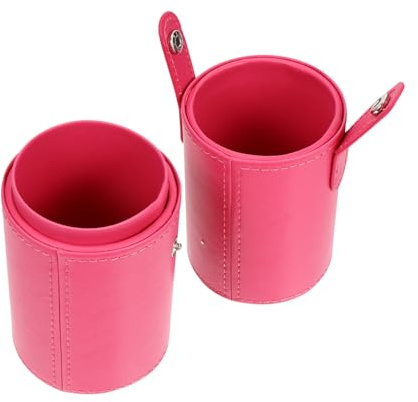 SAFIGLE Pot de Rangement pour Pinceaux de Maquillage Seau de Rangement pour Produits Cosmétiques Couvercle, Usage Maison et Déplacement