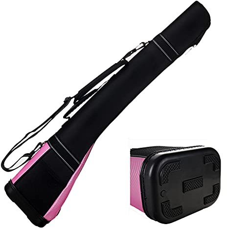 Golftasche, Leichte Golftasche, einfach zu tragende Tasche mit Reiseschulter, Organizer for Golfschläger großem Fassungsvermögen for Damen und Herren(Pink B)