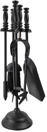 JVL 11-314 Belvoir Fireside Companion Tool Set, Black, One Size
