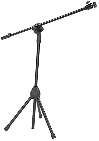 Cavalletto treppiede con braccio di supporto, supporto per treppiedi con lampada a LED per esposizione in diretta, studio fotografico, altezza regolabile min 26 cm 165 cm