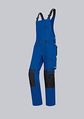 BP 1802-720-13-42n Latzhose, Stretch-Hosenträger mit Clipbefestigungen, 305,00 g/m² Verstärkte Baumwolle, Königsblau/Nachtblau, 42n