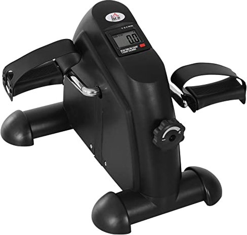 HOMCOM Mini Heimtrainer Arm-und Beintrainer Pedaltrainer für Senioren mit LCD-Display verstellbarer Widerstand Fitnessbike Hometrainer für Zuhause Heim Büro 35 x 40 x 31 cm Schwarz