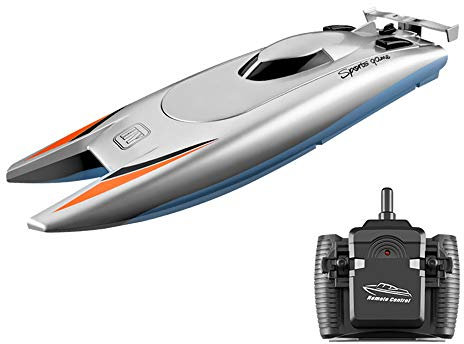 GoolRC Rc Boot für Kinder Erwachsene 25 km / h Hochgeschwindigkeits Rennboot 2 Kanal Fernbedienungsboote für Pools Rennboot