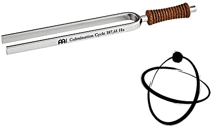 Sonic Energy Planeten Stimmgabel, Kulminationsperiode (TF-M-CU) | 246,04 Hz, Ton H3, 16,5 cm lang, 67 g, in Deutschland gefertigt, inkl. Hülle, vernickelter Stahl, Korkgriff