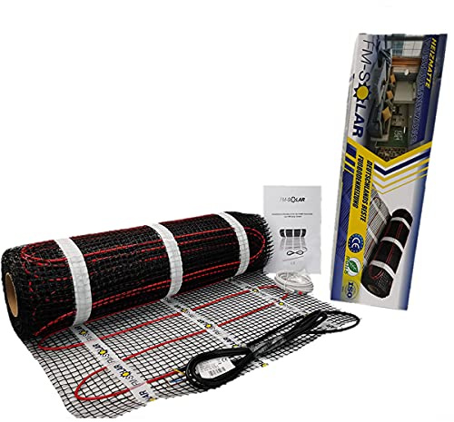4,5m² Elektrische Fußbodenheizung 200W/m² elektro Bodenheizung TWiIN Fliese, Thermostat:ohne Thermostat