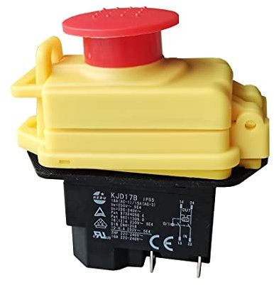KEDU electromagnetic switch waterproof pushbutton switches Industrial machine tool equipment emergency stop switch 16(12) A 10(8) A 250V 5E4 2HP 16A 220-240V KJD17B (KJD17B-GF-4P)