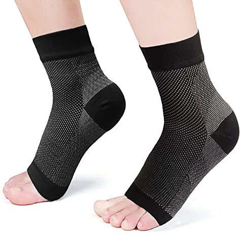 BellaAchtung Sport Sprunggelenk bandage, Fußgelenk-Bandage Knöchelbandage für Herren und Damen lindern Fersensporn, Plantarfasciitis und Fuß Schmerzen, Kompressionssocken für Fitness