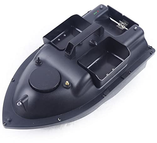 WOQLIBE Futterboot Ferngesteuert Futterboot 500M mit Einhandfernbedienung unb Tempomat,Futterboot Fischfinder 50 * 25 * 17 cm