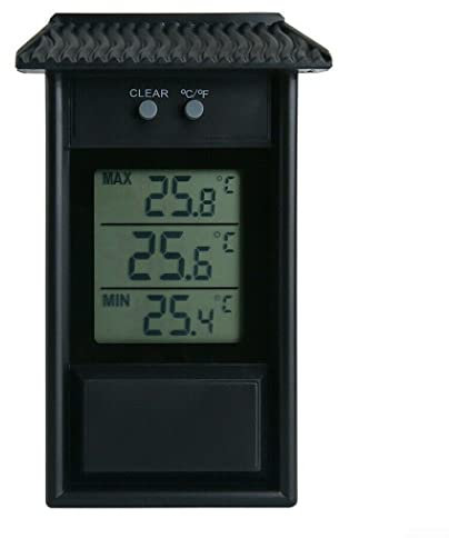 Digital Display Max Min Greenhouse Thermometer Garden Indoor Outdoor Wall Room