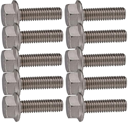 M8 x 30 mm Sechskantschrauben mit Flansch, Vollgewinde, Edelstahl A2, sichere Befestigungslösung für verschiedene Anwendungen (10 Stück)