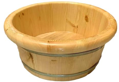JAYIOLA Bain de Pieds En Bois, Pédicure, Baignoire de Trempage Confortable pour Usage Domestique, Sauna de Voyage