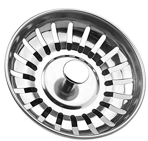 Tomario Kitchen Sink Plug Strainer Stainless Steel Strainers Sink Plugs Replacement for Food/Hair Catcher, Hole Diameter 78mm 80mm 82mm 84mm(1, 82mm)