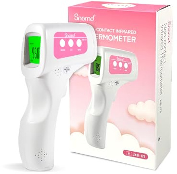 Snomd Non-Contact Infrared Forehead Thermometer for Adults, Kids & Baby, 3-in-1 No-Touch Digital Fever Temperature Gun, Accurate & Fast Reading