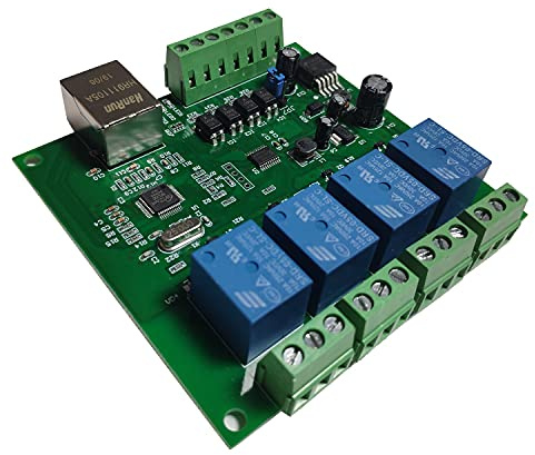 Sunmeit LAN Ethernet RJ45 / IP Web Scheda di Controllo Remoto con Relè di Rete UDP W5500 Un 4 Canali