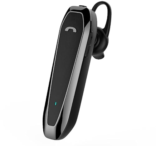 SLuB Wireless Headset Bluetooth 5.3 Built-in microphone for clear calls Single-ear style Fits both ears sound Connects to two devices simultaneously Noise cancellation（Black）