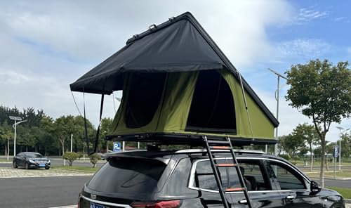 Biltaktält, taktält, svart, grå, hårt fodral, aluminium, camping, biltält, triangel (taktält utan solsegl)