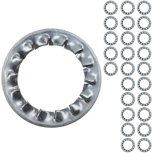 Arandelas internas a prueba de sacudidas M16 de 16 mm, dientes dentados, 25 unidades