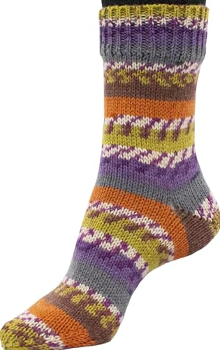 Sockenwolle 6fach -Kartopu Strumpfwolle 150gr Knaul – 6fädiges Strumpfgarn in grosser Farbauswahl - 375m-Lauflänge – Ökotexzertifiziert Made in Europe - Farbe (7004)
