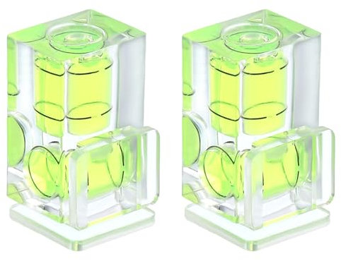 PATIKIL Camera Hot Shoe Cover Level, 2 Pcs 2 Axis Hot Shoe Bubble Spirit Level Standard Flashlight Protector Compatible for Nikon for Fujifilm for Pentax Universal DSLR/SLR Camera, Green