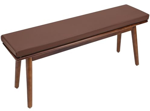 MSNCS Cojín de Banco Exterior/Interior Impermeable 140x40 110x50 100x40 90x50 cm Eextraíble Antideslizante, Muy elástica, Adecuada para Bancos de jardín, Columpios, terrazas Bancos(Coffee,120x45x5cm)