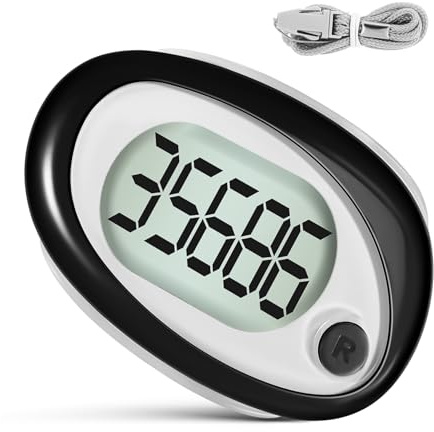 DECORNIJIA Silent Walking Pedometer with Clip and Lanyard Portable Outdoor Step Counter for Accurate Step Tracking Compact Lightweight Design for Walking and Climbing Activities